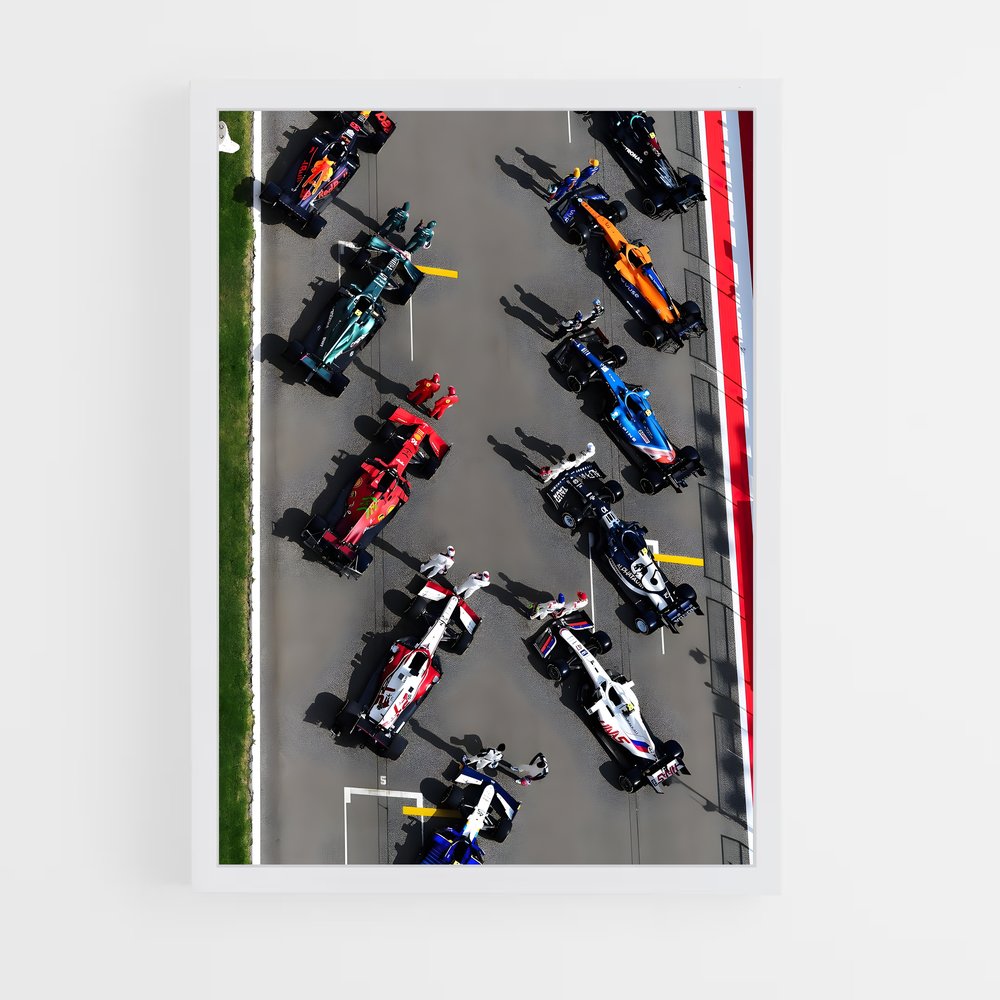 Poster L'Escadrille des Vitesses – affiche Voitures de Formule 1 (vue 3)